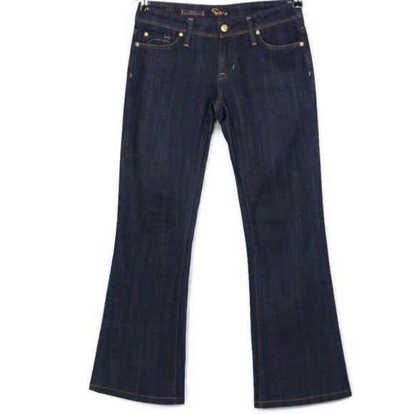 Fidelity Lotus Boot Flare Jeans Low Waist Stretch Dark 27 34 - Picture 2 of 12